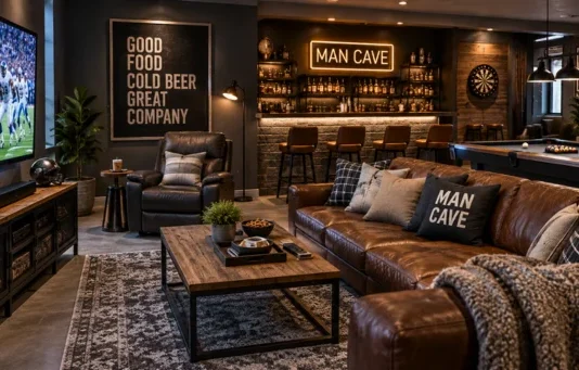 Man Cave Ideas: The Ultimate Guide to Basements, Garages, Small Spaces, Practical Designs, Pro Tips, and More Man Cave Ideas